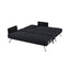 Sarantino Mia 3-Seater Sofa Bed with Chaise & 3 Pillows - Black