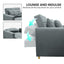 Sarantino Suri 3-in-1 Convertible Sofa Chair Bed - Airforce Blue
