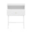 Sarantino Cecil Slender Fluted Bedside Table In White