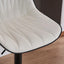 SERENITÃƒÆ’Ã‚Â  White Modern Height Adjustable Swivel Bar Stools Upholstered Leather Barstool Kitchen Island Chairs with Metal Frame (Set of 2)
