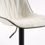 SERENITÃƒÆ’Ã‚Â  White Modern Height Adjustable Swivel Bar Stools Upholstered Leather Barstool Kitchen Island Chairs with Metal Frame (Set of 2)