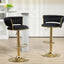 SERENITÃƒÆ’Ã‚Â  Black Velvet Seat Kitchen Breakfast Bar Stools Counter Height Barstools with Back Cushioned Chairs for Home Bar x2