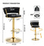 SERENITÃƒÂ  Ivory Velvet Seat Kitchen Breakfast Bar Stools Counter Height Barstools with Back Cushioned Chairs for Home Bar x2