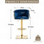 SERENITÃƒÆ’Ã‚Â  Modern Velvet Breakfast Bar Stools Swivel Barstools Adjustable Counter Stools with Backrest Set of 2 Navy Blue
