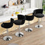 SERENITÃƒÂ  Modern Silver Swivel Upholstered Velvet Adjustable Height Counter Stool with Metal Frame Black (Set of 2)