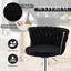 SERENITÃƒÂ  Modern Silver Swivel Upholstered Velvet Adjustable Height Counter Stool with Metal Frame Black (Set of 2)