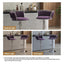SERENITÃƒÆ’Ã‚Â  Silver Swivel Upholstered Velvet Adjustable Height Counter Stool with Metal Frame Voilet (Set of 2)