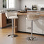 SERENITÃƒÆ’Ã‚Â  Silver Swivel Upholstered Velvet Adjustable Height Counter Stool with Metal Frame White (Set of 2)
