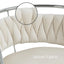SERENITÃƒÆ’Ã‚Â  Silver Swivel Upholstered Velvet Adjustable Height Counter Stool with Metal Frame White (Set of 2)
