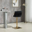 SERENITÃƒÂ  Modern Velvet Breakfast Bar Stools Swivel Barstools Adjustable Counter Stools with Backrest Set of 2 Black