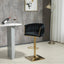 SERENITÃƒÂ  Modern Velvet Breakfast Bar Stools Swivel Barstools Adjustable Counter Stools with Backrest Set of 2 Black
