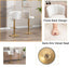 SERENITÃƒÂ  Swivel Bar Stools Bar Height Set of 2 Adjustable Upholstered Counter Barstool Velvet Bar Chairs with Back/Gold Base for Kitchen Island/Bar/Cafe-White