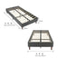 Bed Frame Mattress Foundation (Dark Grey) Ã¢â‚¬â€œ Double
