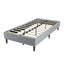Bedframe with Wooden Slats (Light Grey) – Single