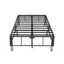 Metal Bed Frame Mattress Foundation Blue Ã¢â‚¬â€œ King