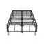 Metal Bed Frame Mattress Foundation Blue Ã¢â‚¬â€œ King