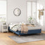 Metal Bed Frame Mattress Foundation Blue Ã¢â‚¬â€œ King