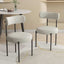 Luxe Boucle Cushioned Elsa Dining Chairs in White Quartz
