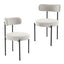Luxe Boucle Cushioned Elsa Dining Chairs in White Quartz