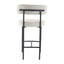 Sleek White Quartz Metal Boucle Elsa Bar Stools