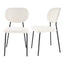 White Whisper Teddy Fabric Dining Duo