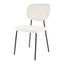 White Whisper Teddy Fabric Dining Duo