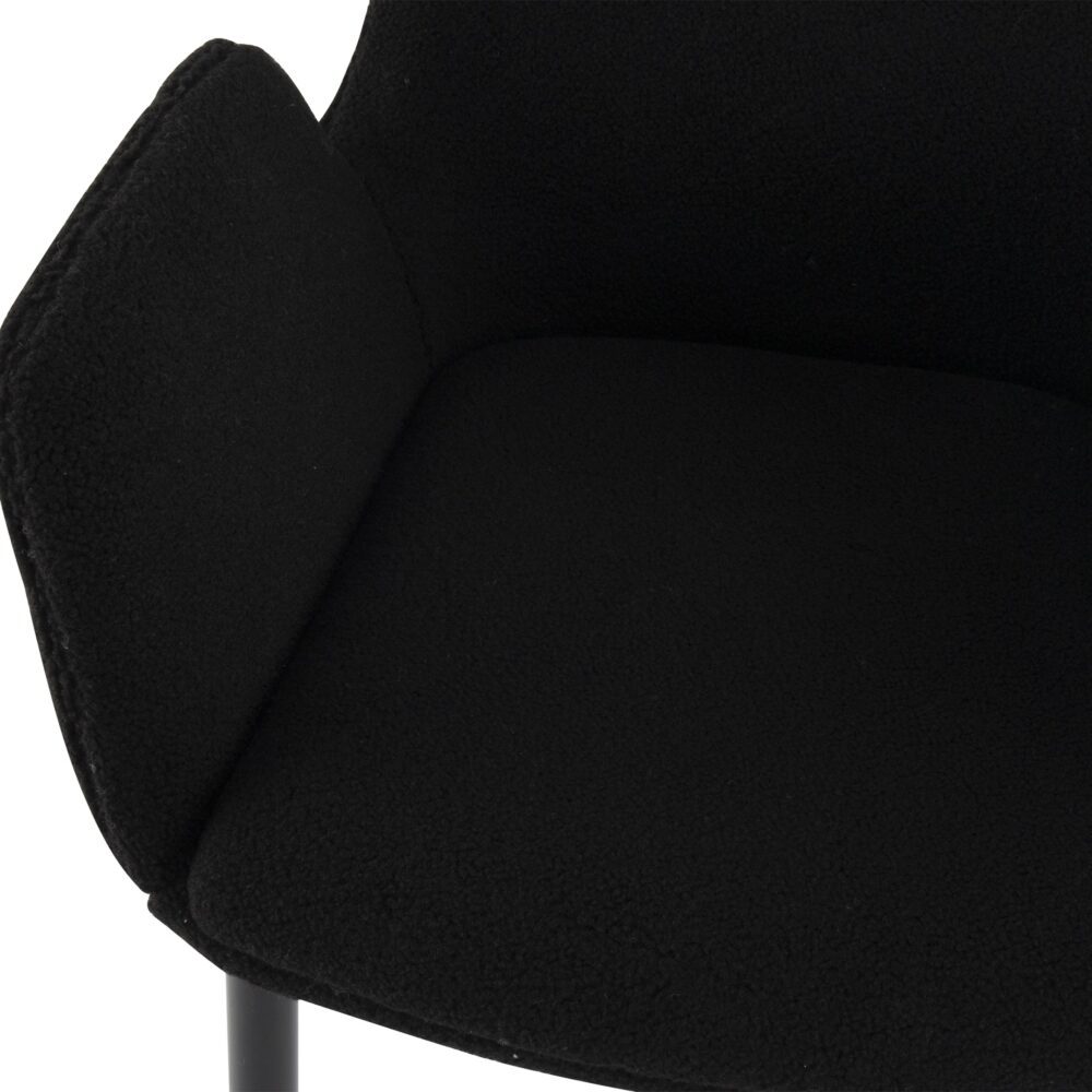 Charcoal Embrace Boucle - teddy Sherpa Fabric Armchair Set