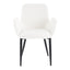 Boucle – teddy Sherpa Fabric Bliss Armrest Dining Chair Ensemble