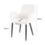 Boucle – teddy Sherpa Fabric Bliss Armrest Dining Chair Ensemble