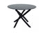 Round Marble-Effect Table-Black