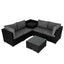 6PCS Outdoor Modular Lounge Sofa Coogee-Black