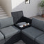Large Modular Outdoor Ottoman Lounge Set in Black