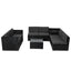 8PCS Outdoor Furniture Modular Lounge Sofa Lizard Ã¢â‚¬â€œ Black