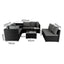 8PCS Outdoor Furniture Modular Lounge Sofa Lizard Ã¢â‚¬â€œ Black