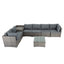 8PCS Outdoor Furniture Modular Lounge Sofa Lizard Ã¢â‚¬â€œ Grey