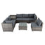 8PCS Outdoor Furniture Modular Lounge Sofa Lizard Ã¢â‚¬â€œ Grey