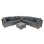 8PCS Outdoor Furniture Modular Lounge Sofa Lizard Ã¢â‚¬â€œ Grey