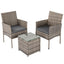 2 Seater PE Rattan Outdoor Furniture Chat Set- Mixed Grey