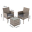 2 Seater PE Rattan Outdoor Furniture Chat Set- Mixed Grey
