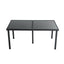 Outdoor Minimalist Black Wicker 6-Seater Dining Set