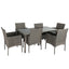 Rural Style Outdoor Grey Wicker 6 Seater Dining Set
