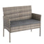 4 Seater Wicker Outdoor Lounge Set – Mixed Grey