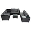 Modular Outdoor Lounge Set Ã¢â‚¬â€œ 9pcs Sofa, Armchairs and Coffee Table