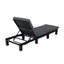 Black Rattan Sunbed with Adjustable Recline