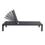 Adjustable Outdoor Sun Lounger in Aluminium Dark Grey