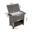 Garden Bar Serving Cart with Cooler (Taupe)