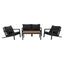 Aidan Garden Furniture Set in Slate Grey — 5 pieces