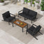 Aidan Garden Furniture Set in Slate Grey — 5 pieces