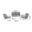 Aidan Garden Furniture Set in White — 5 pieces