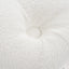 Bouclé White Ottoman-Round